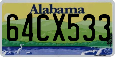 AL license plate 64CX533