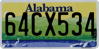 AL license plate 64CX534