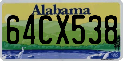 AL license plate 64CX538