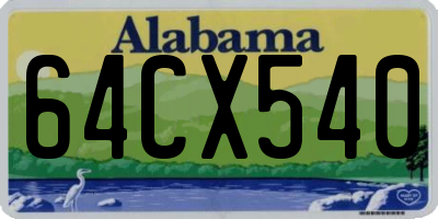 AL license plate 64CX540