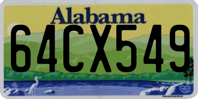 AL license plate 64CX549
