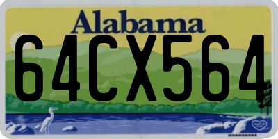 AL license plate 64CX564
