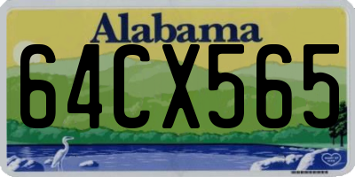 AL license plate 64CX565