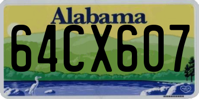 AL license plate 64CX607
