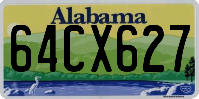 AL license plate 64CX627