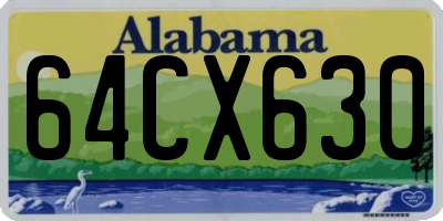 AL license plate 64CX630