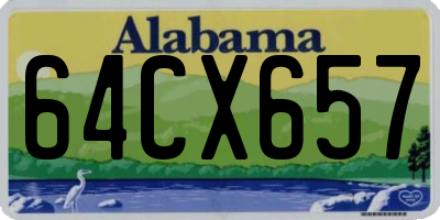 AL license plate 64CX657