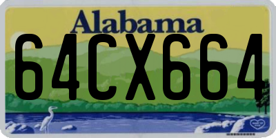 AL license plate 64CX664
