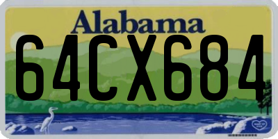 AL license plate 64CX684
