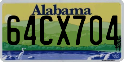 AL license plate 64CX704