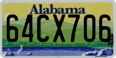 AL license plate 64CX706