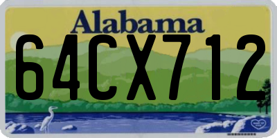 AL license plate 64CX712