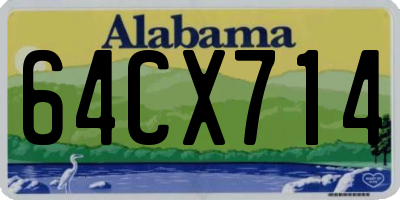AL license plate 64CX714