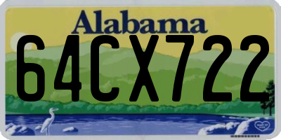 AL license plate 64CX722