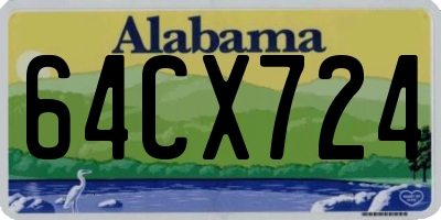 AL license plate 64CX724