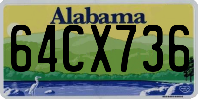 AL license plate 64CX736