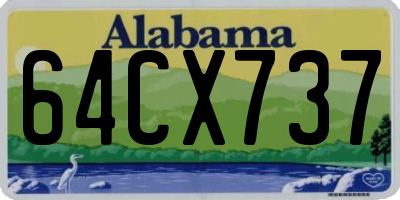 AL license plate 64CX737