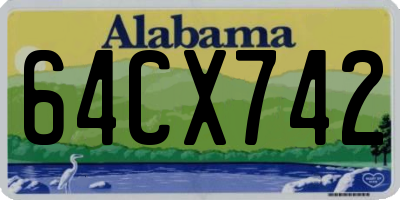 AL license plate 64CX742