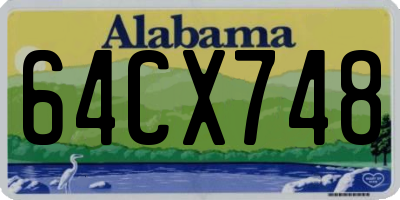 AL license plate 64CX748