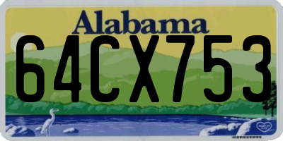 AL license plate 64CX753
