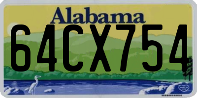 AL license plate 64CX754