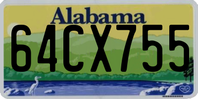 AL license plate 64CX755