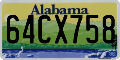 AL license plate 64CX758