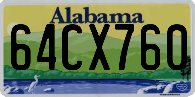 AL license plate 64CX760