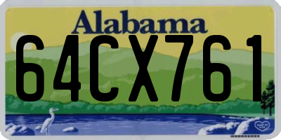 AL license plate 64CX761