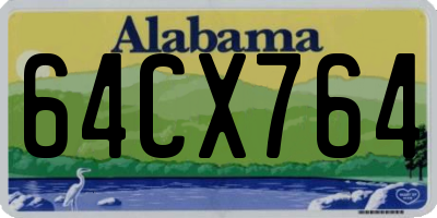 AL license plate 64CX764