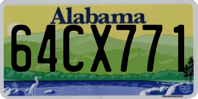 AL license plate 64CX771