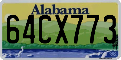 AL license plate 64CX773