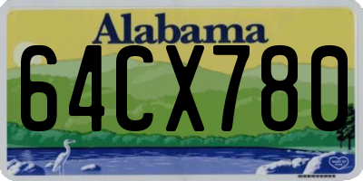 AL license plate 64CX780