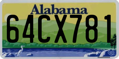 AL license plate 64CX781