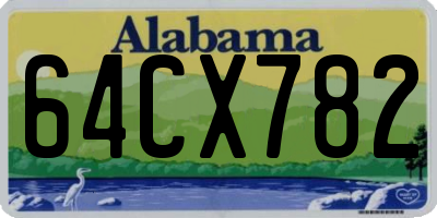 AL license plate 64CX782