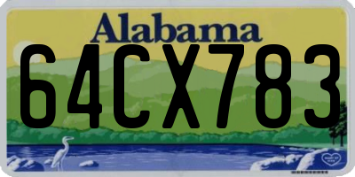 AL license plate 64CX783