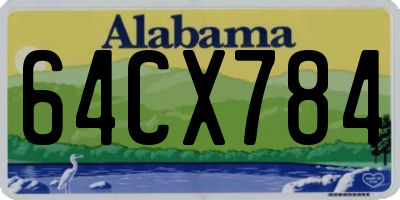 AL license plate 64CX784