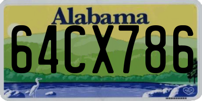 AL license plate 64CX786