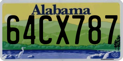 AL license plate 64CX787