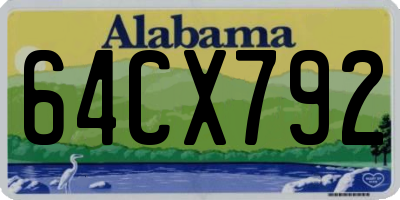 AL license plate 64CX792