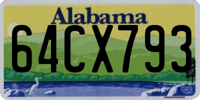 AL license plate 64CX793