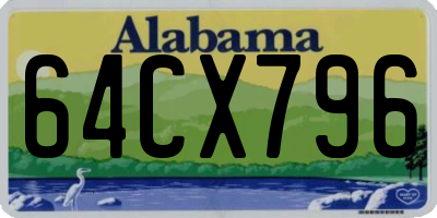 AL license plate 64CX796