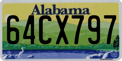 AL license plate 64CX797