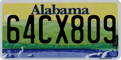 AL license plate 64CX809