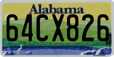 AL license plate 64CX826