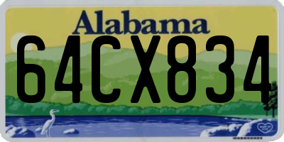 AL license plate 64CX834