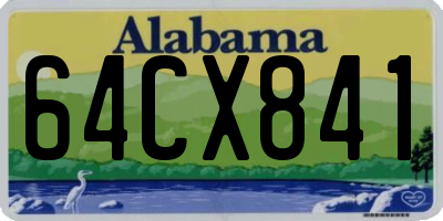AL license plate 64CX841