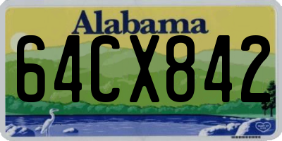 AL license plate 64CX842