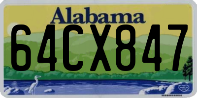 AL license plate 64CX847