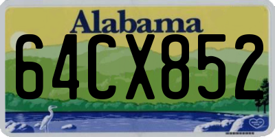 AL license plate 64CX852